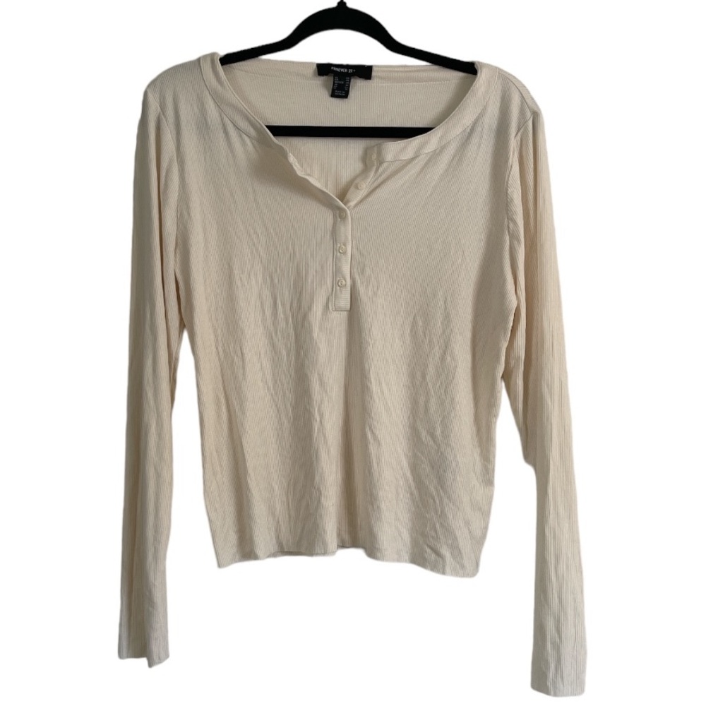 NWOT Forever 21 Henley top ivory